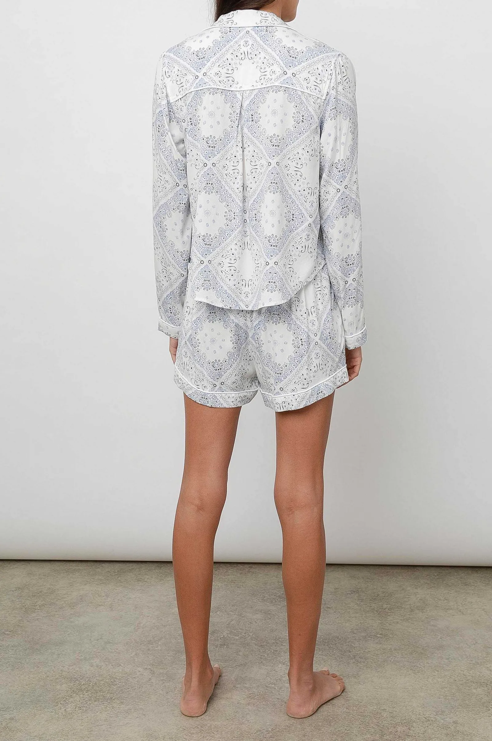 Vrouwen Rails Kellen Pyjamaset - Ivoorblauwe Bandana