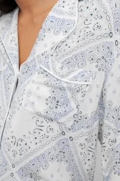 Vrouwen Rails Kellen Pyjamaset - Ivoorblauwe Bandana