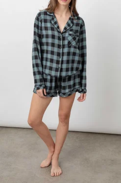 Vrouwen Rails Kellen Pyjamaset - Stof Blauw Geruit