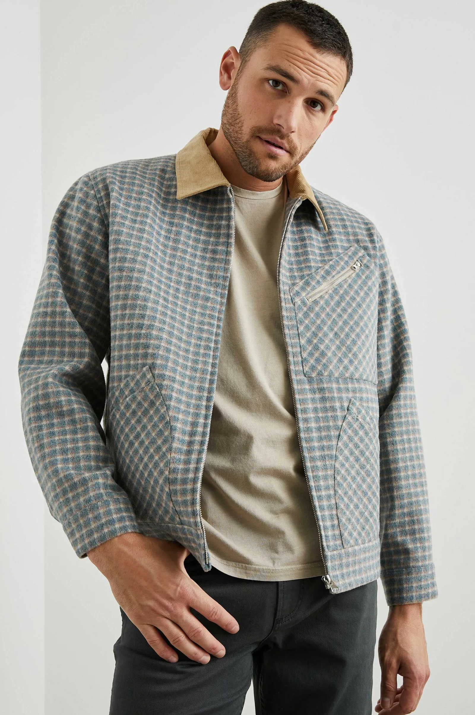 Heren Rails Ketter Jas - Roest Shimmer Tarwe