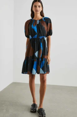 Vrouwen Rails Khloe-Jurk - Blauw Meerkleurenblok