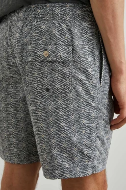 Heren Rails Kian Zwem Kort - Tribal Batik Celestial
