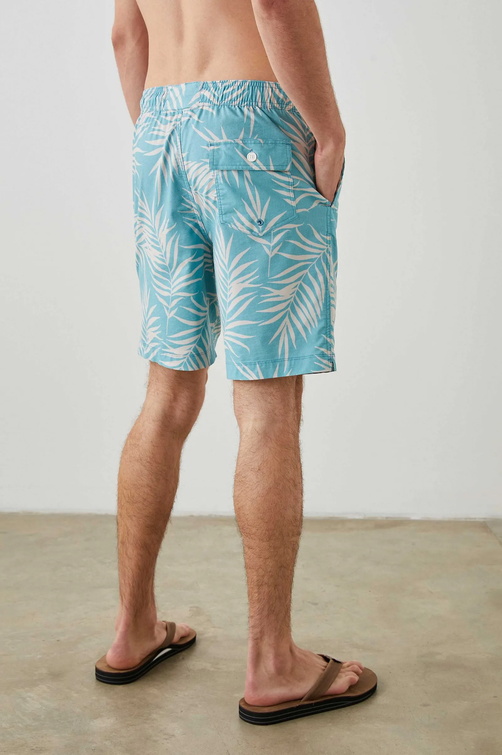 Heren Rails Kian Zwemkort - Palm Shadow Aqua
