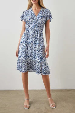 Vrouwen Rails Kiki-Jurk - Kobalt Statische Luipaard