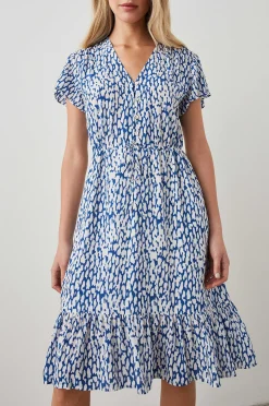 Vrouwen Rails Kiki-Jurk - Kobalt Statische Luipaard