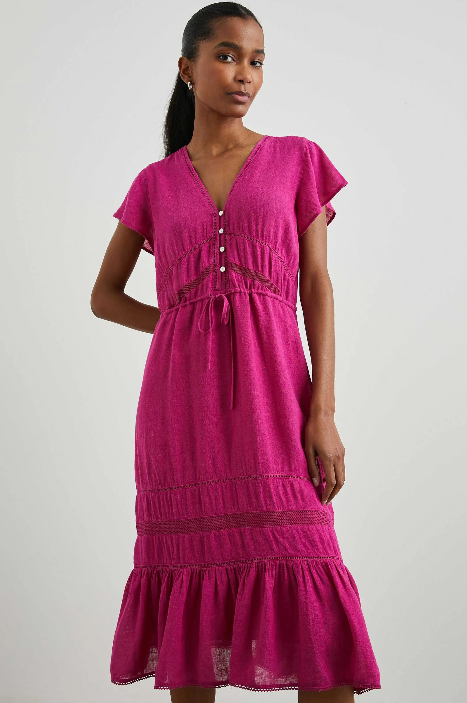 Vrouwen Rails Kiki-Jurk - Stralend Kantendetail