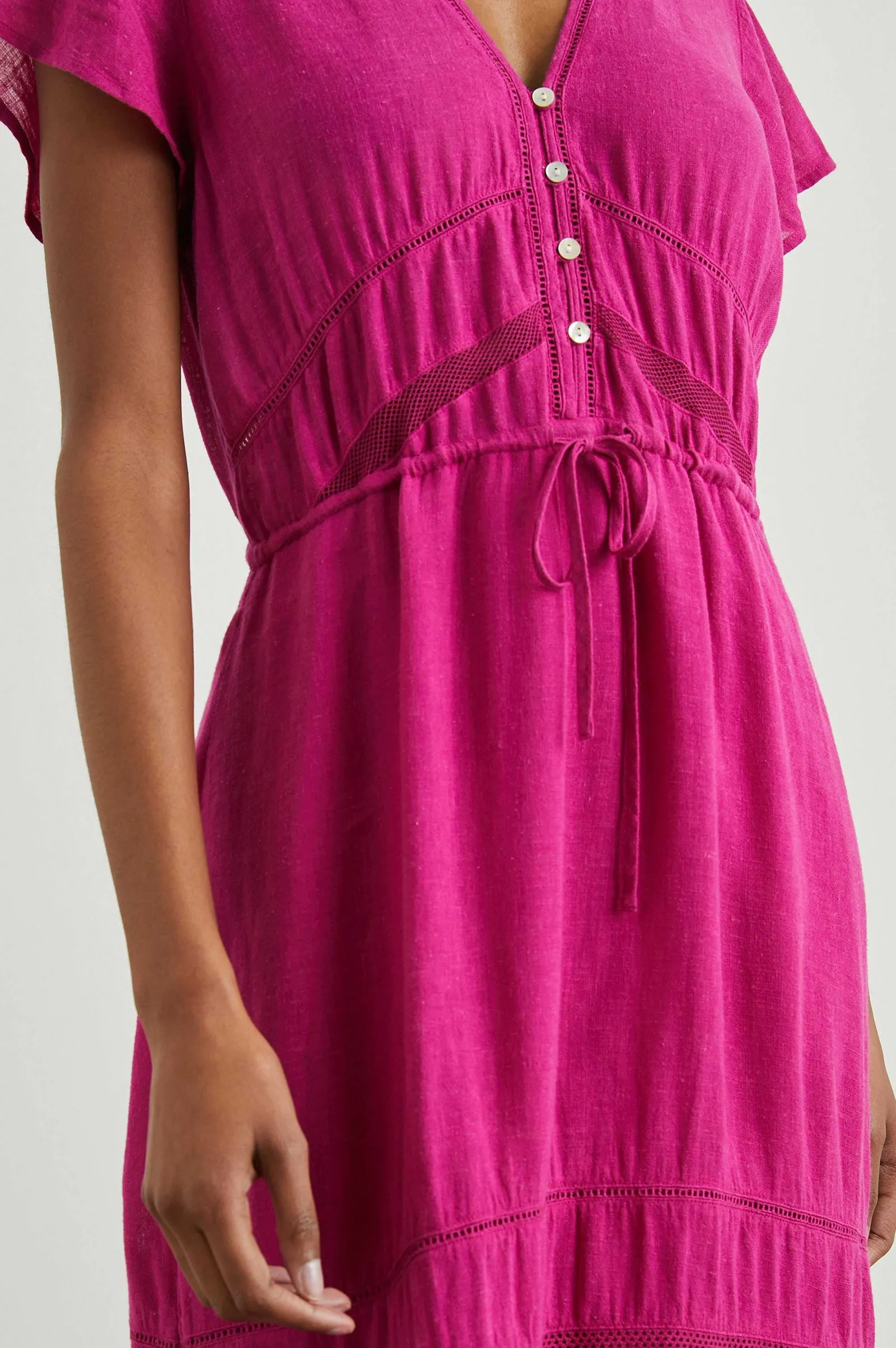 Vrouwen Rails Kiki-Jurk - Stralend Kantendetail