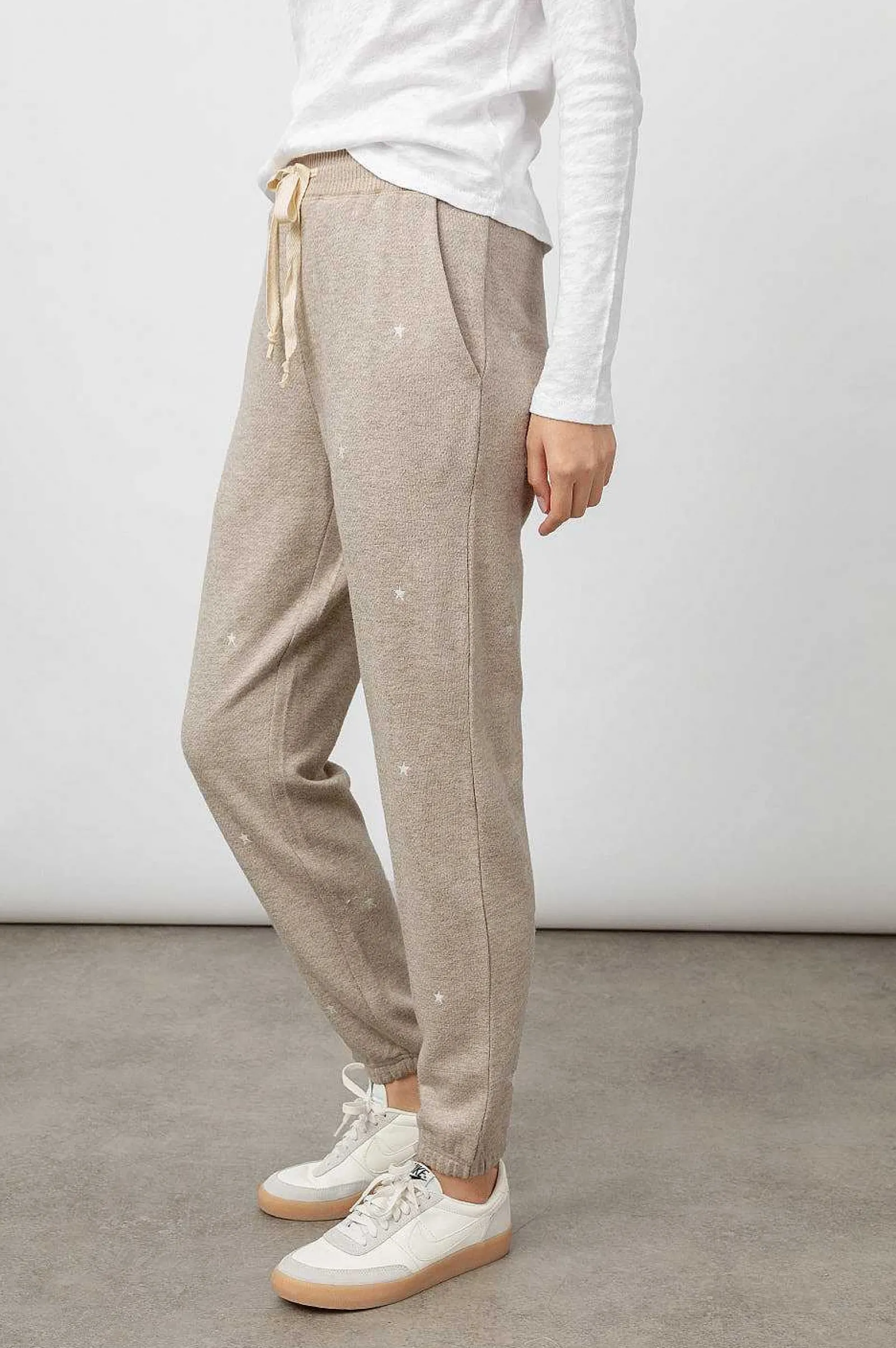 Vrouwen Rails Kingston Sweatpant - Heather Bruin Geborduurde Sterren