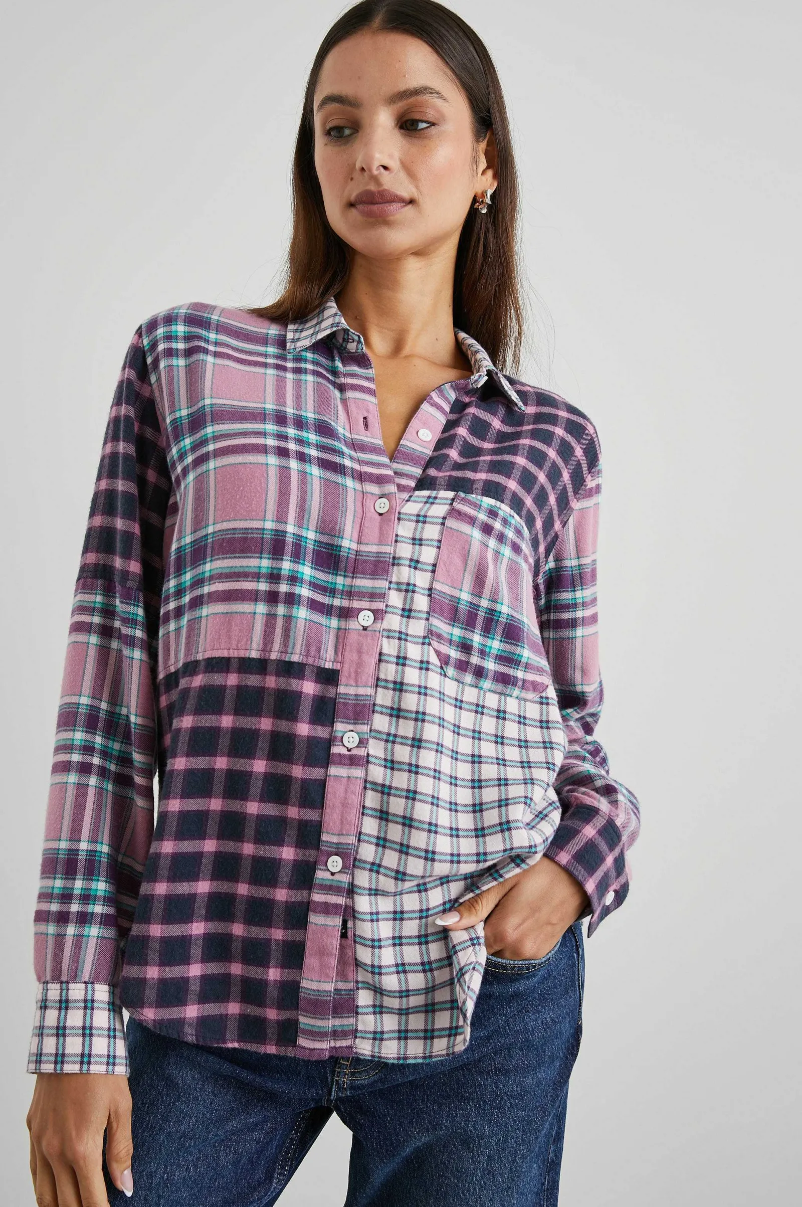Vrouwen Rails Lakin Shirt - Rose Agave Gemengde Plaid