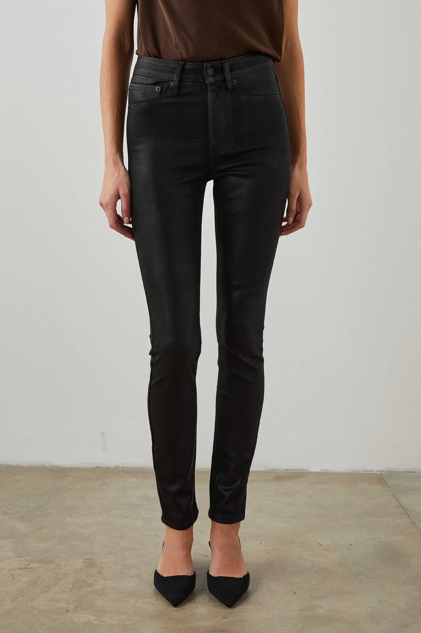 Vrouwen Rails Larchmont Skinny - Gecoate Noir
