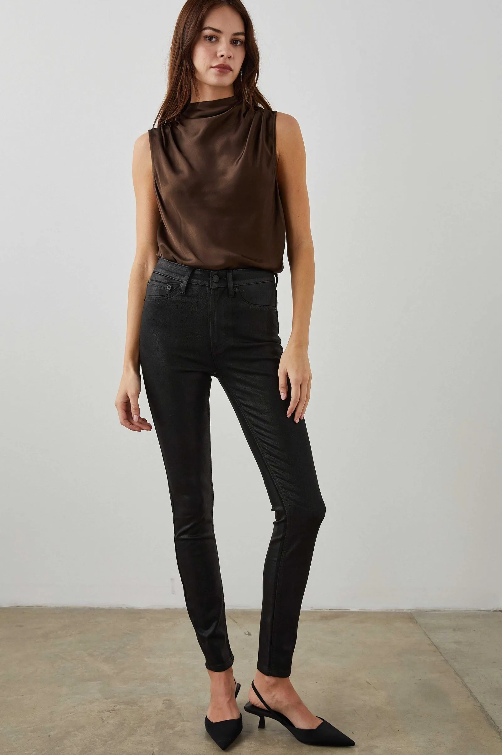 Vrouwen Rails Larchmont Skinny - Gecoate Noir