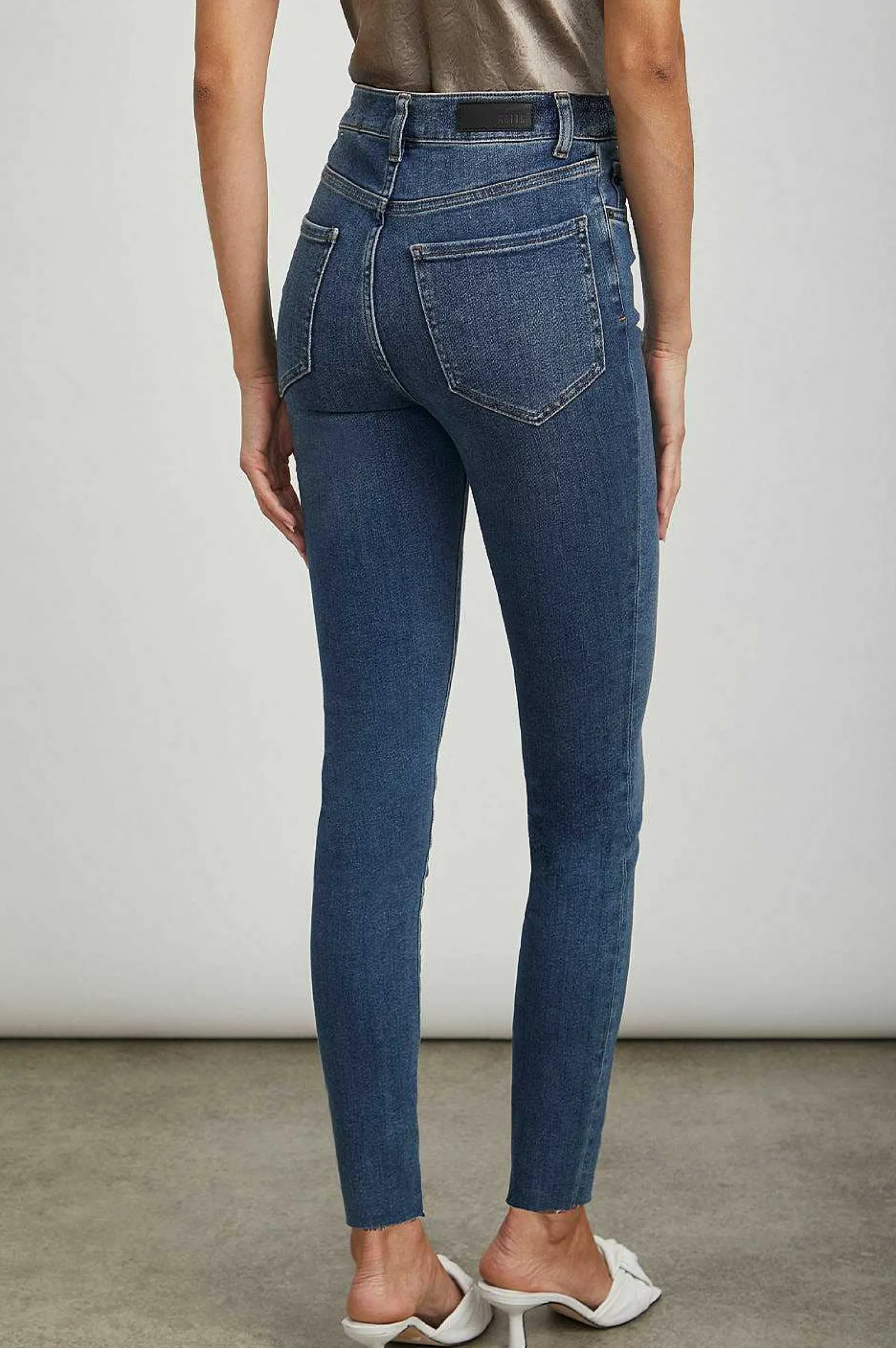 Vrouwen Rails Larchmont Skinny - Hoge Rise Skinny - Baltic Blauw