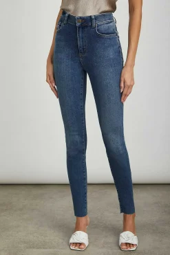 Vrouwen Rails Larchmont Skinny - Hoge Rise Skinny - Baltic Blauw