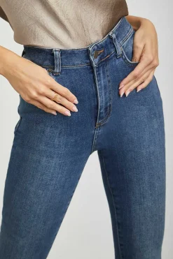 Vrouwen Rails Larchmont Skinny - Hoge Rise Skinny - Baltic Blauw