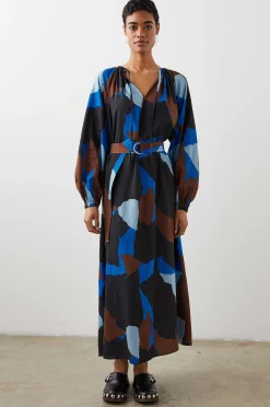 Vrouwen Rails Leanna Jurk - Blauw Meerkleurig Blok