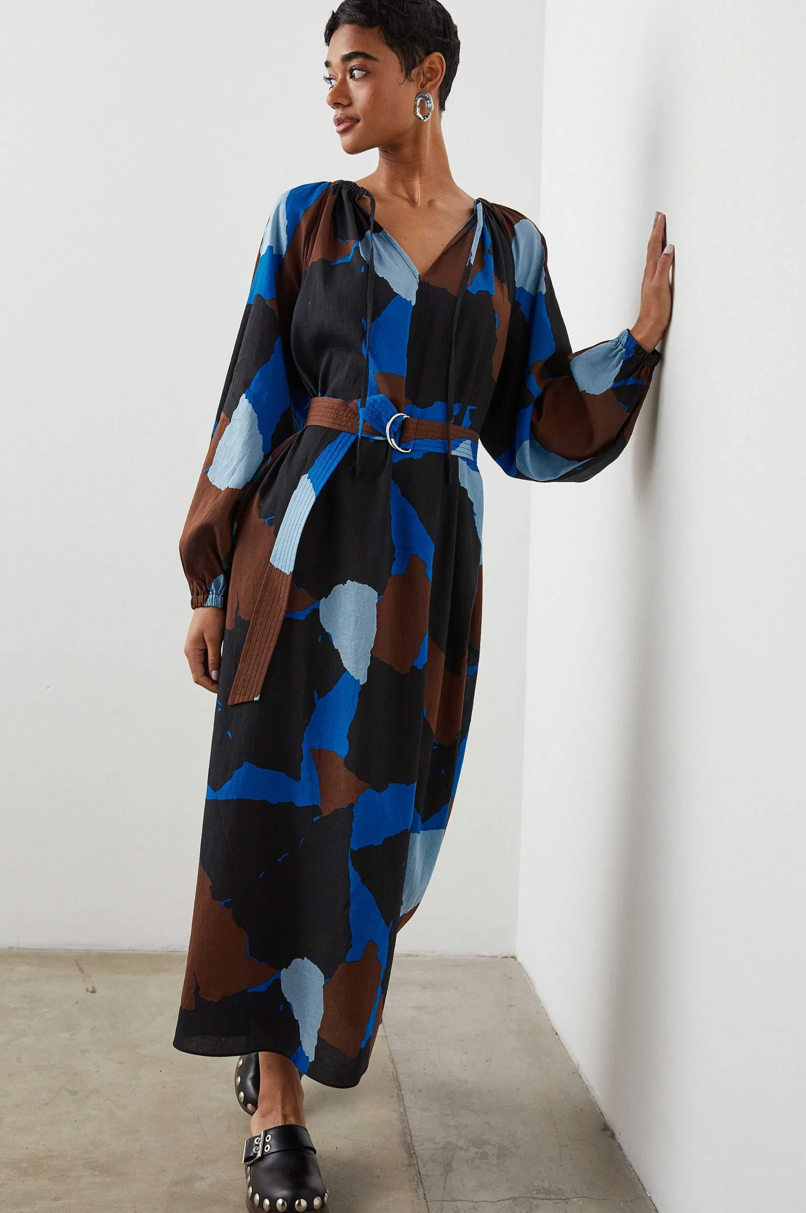 Vrouwen Rails Leanna Jurk - Blauw Meerkleurig Blok