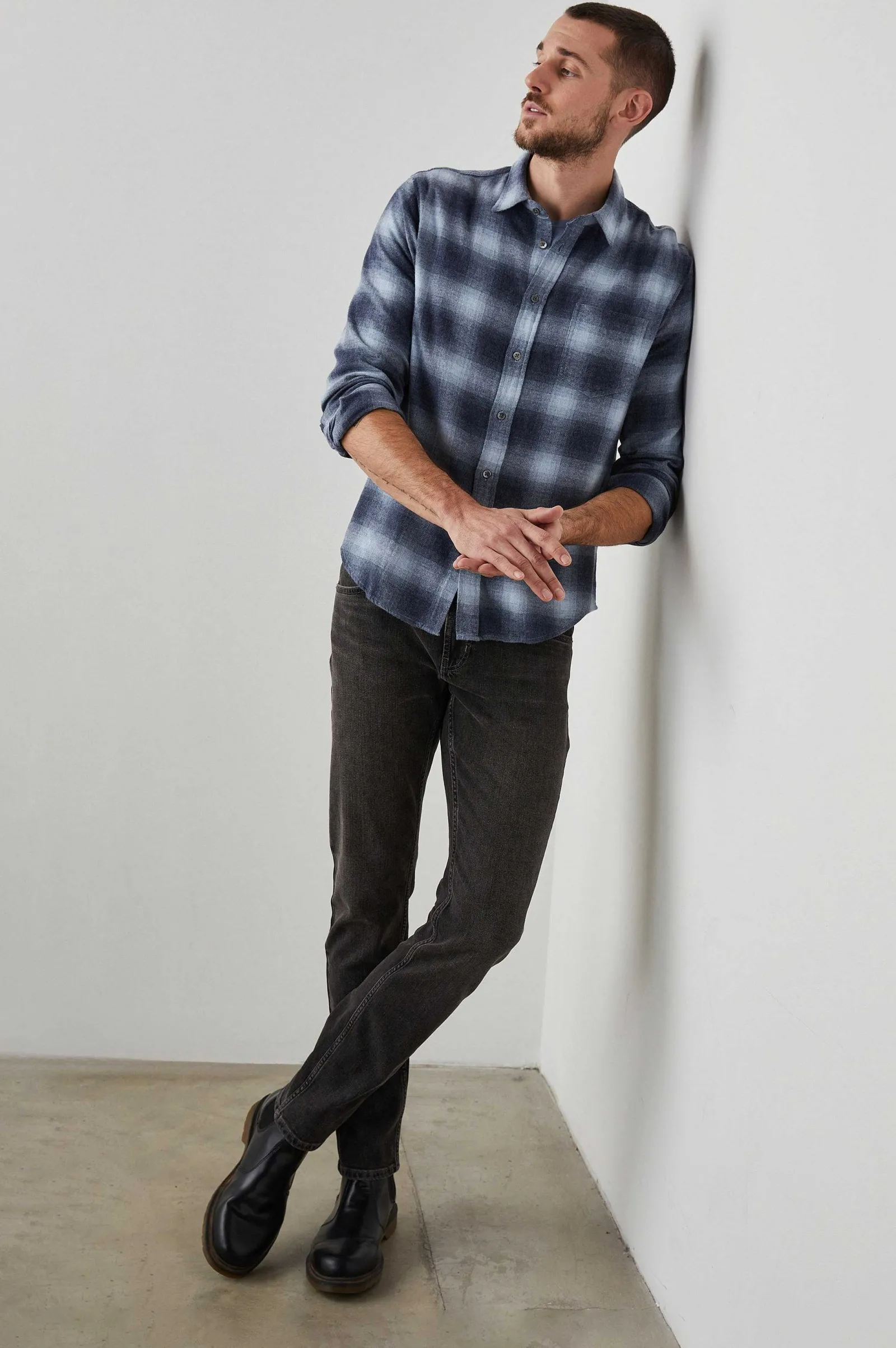 Heren Rails Lennox Overhemd - Denim Schaduw