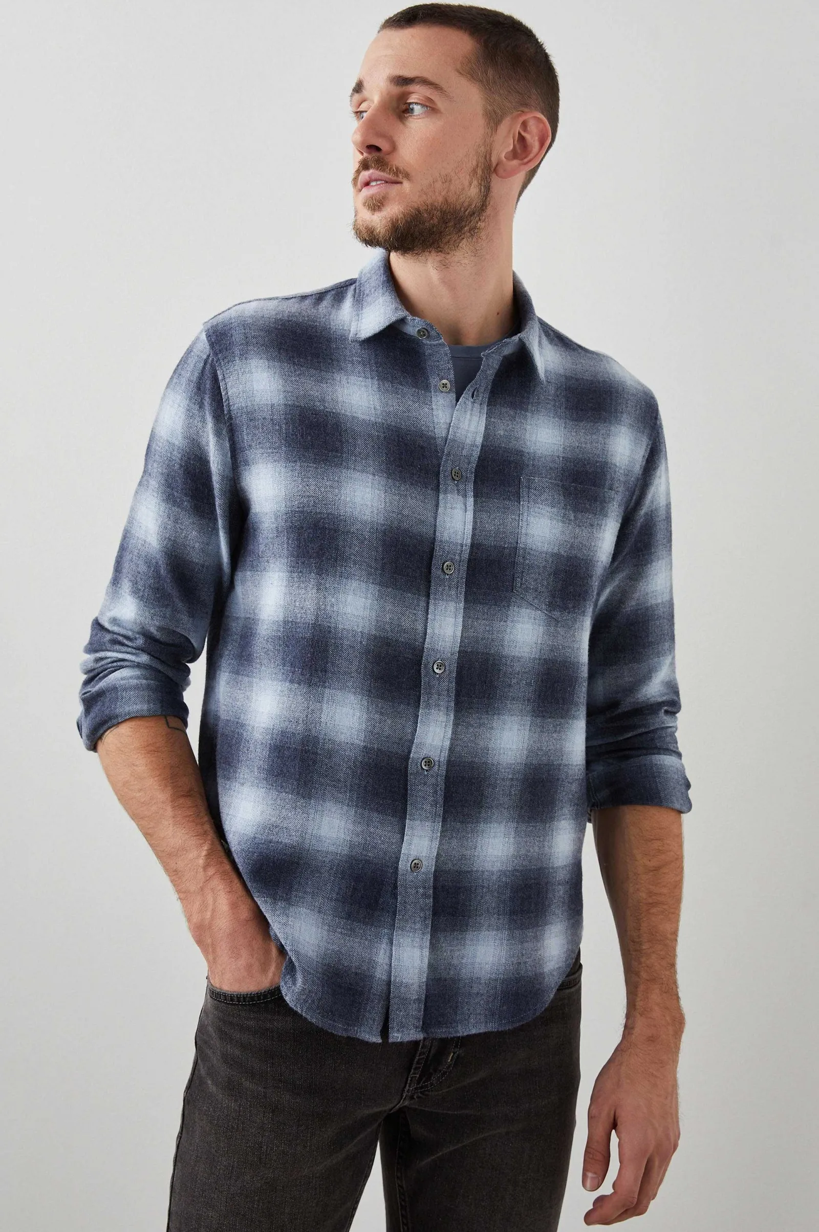 Heren Rails Lennox Overhemd - Denim Schaduw