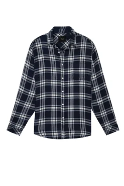 Heren Rails Lennox Overhemd - Marinewit