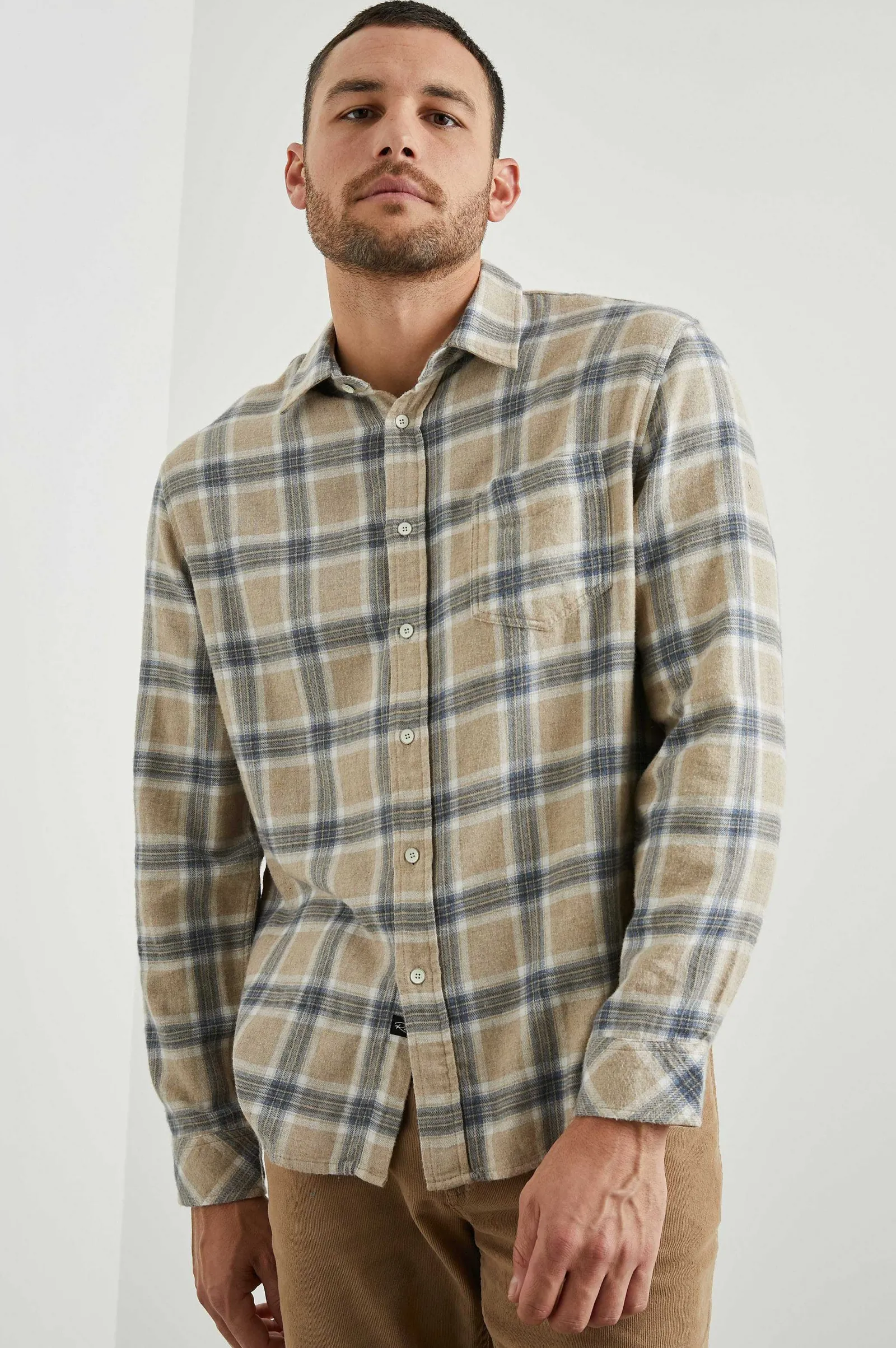 Heren Rails Lennox Overhemd - Palamino Skyline Melange