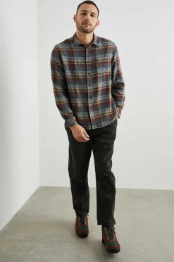 Heren Rails Lennox Overhemd - Robijn Denim Botanisch