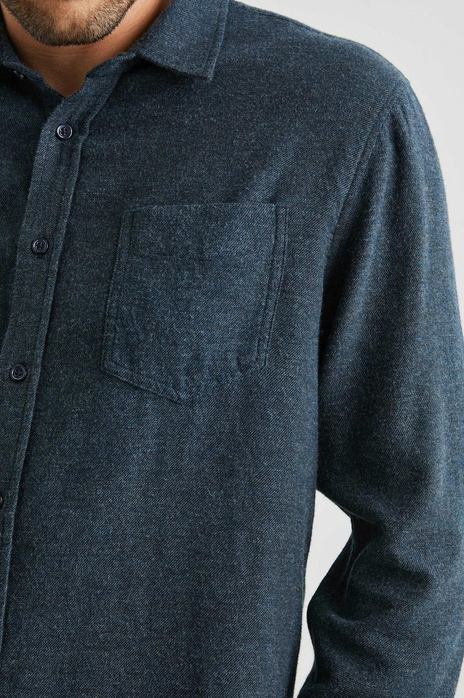 Heren Rails Lennox Shirt - Abyss Melange