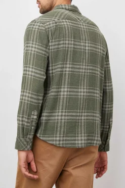 Heren Rails Lennox Shirt - Beton Mos Melange