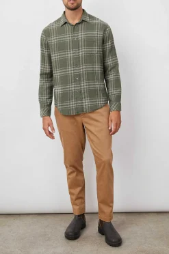Heren Rails Lennox Shirt - Beton Mos Melange