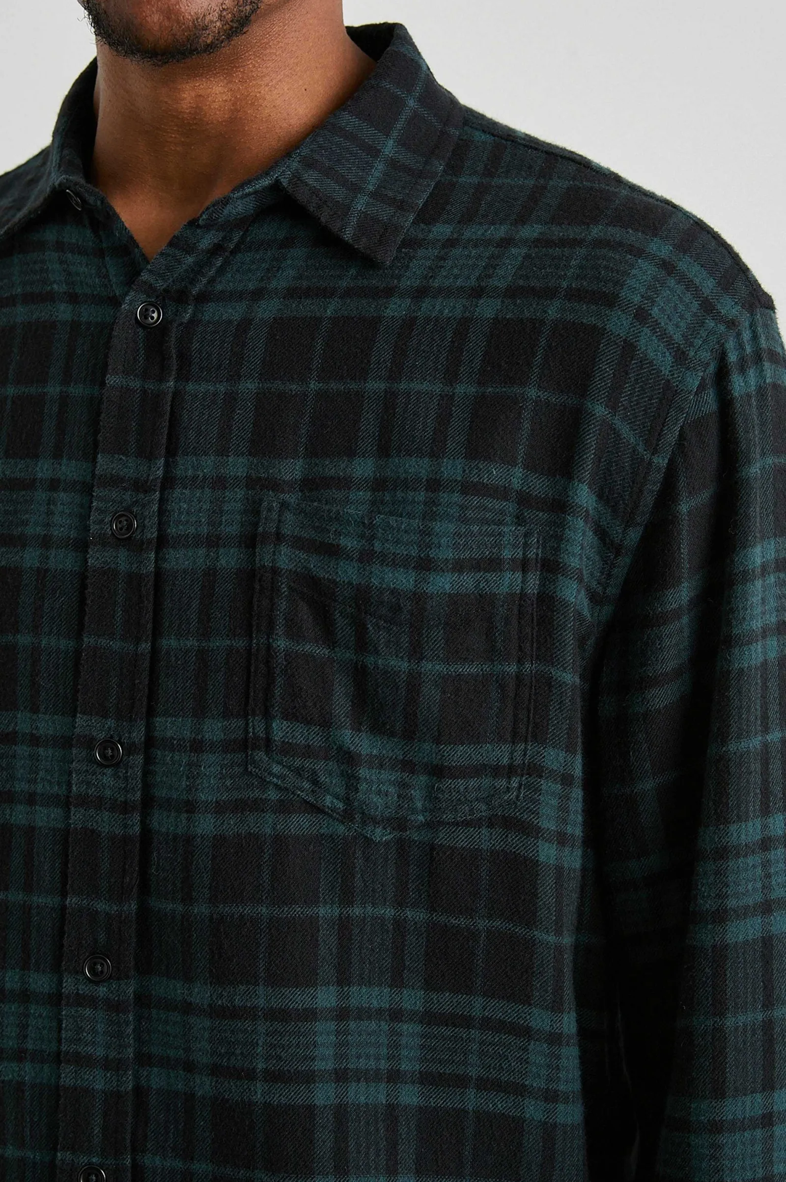 Heren Rails Lennox Shirt - Emerald Schaduw