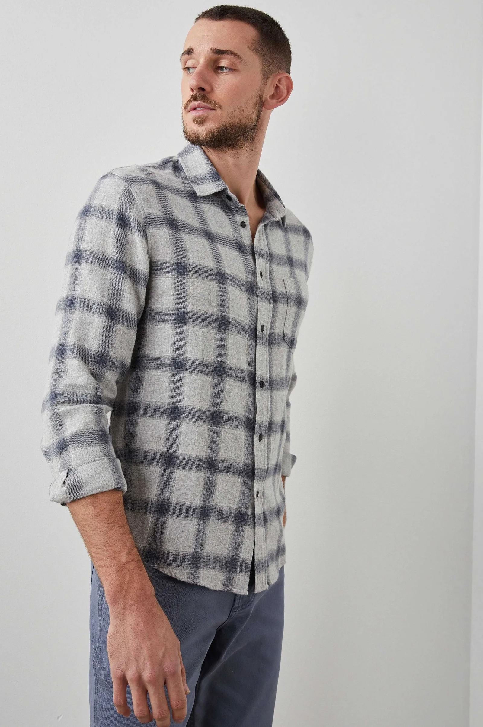 Heren Rails Lennox Shirt - Metallic Storm Heather