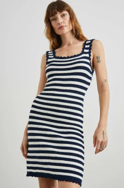 Vrouwen Rails Lily Jurk - Wit Marine Streep