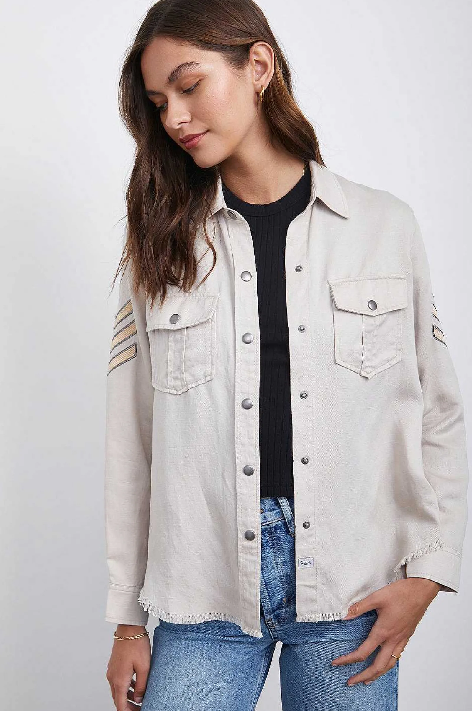 Vrouwen Rails Loren Overhemdjas - Steen Rosegold Militaire