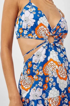 Vrouwen Rails Lourdes Jurk - Kobalt Bloemen