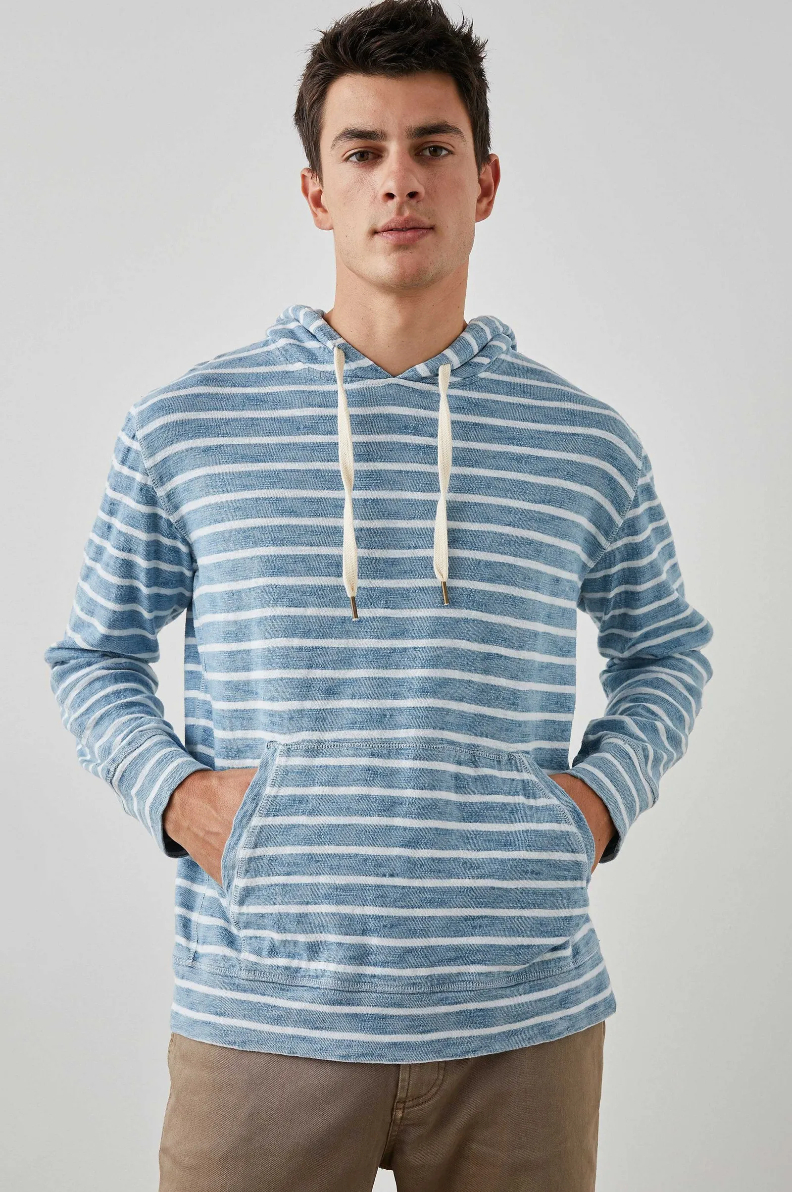 Heren Rails Mammoet Hoodie - Bretonse Stripe Marine