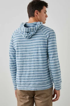 Heren Rails Mammoet Hoodie - Bretonse Stripe Marine