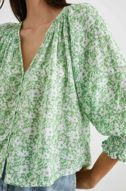 Vrouwen Rails Mariah Top - Groene Textuur Bloemen