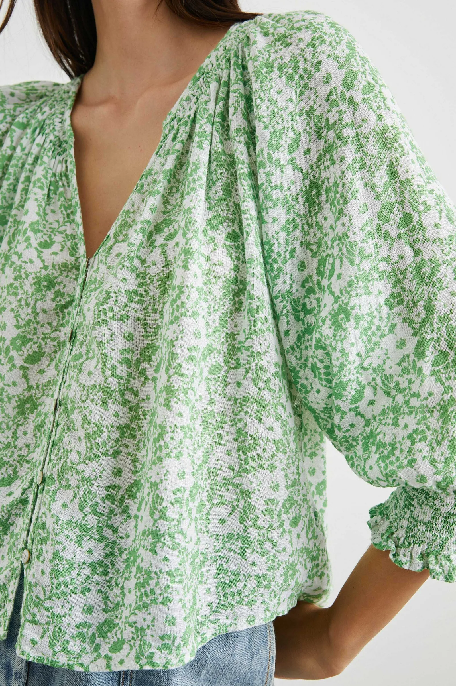 Vrouwen Rails Mariah Top - Groene Textuur Bloemen