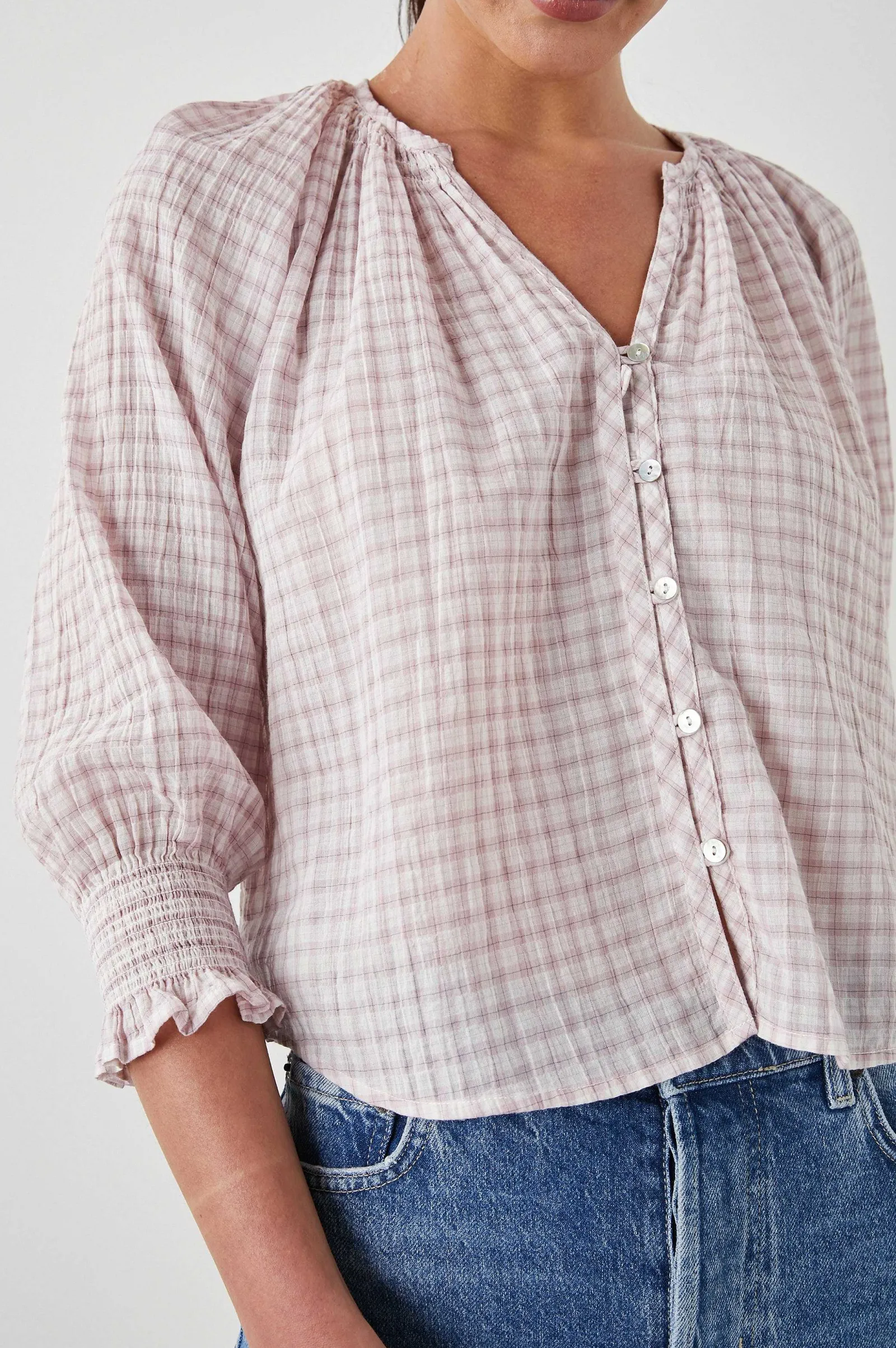 Vrouwen Rails Mariah Top - Zachte Rozen Ruit