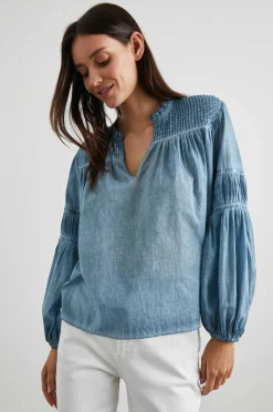 Vrouwen Rails Marli Top - Vervaagd Blauw