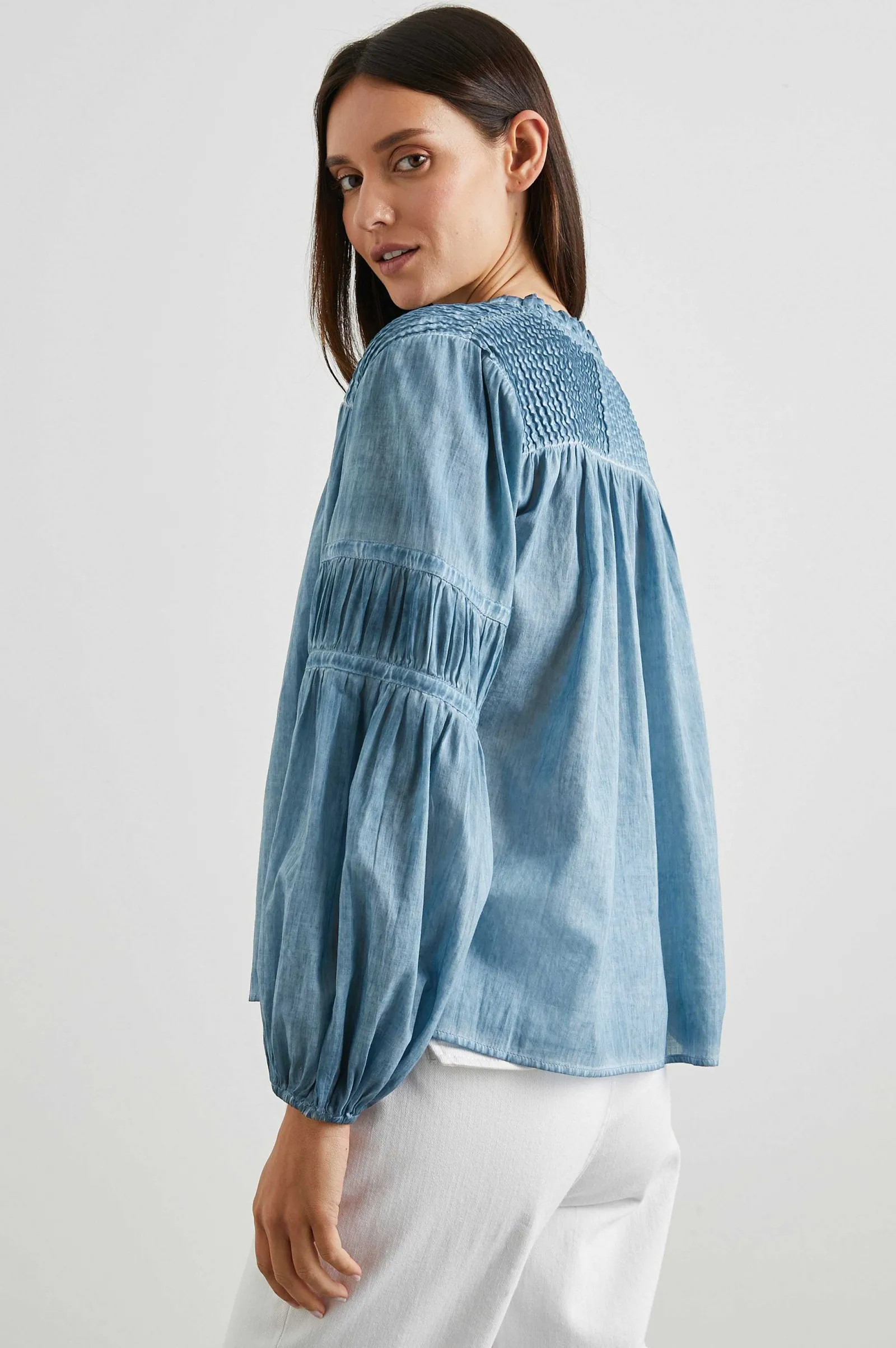 Vrouwen Rails Marli Top - Vervaagd Blauw