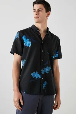 Heren Rails Monaco Overhemd - Surreal Bloem Onyx