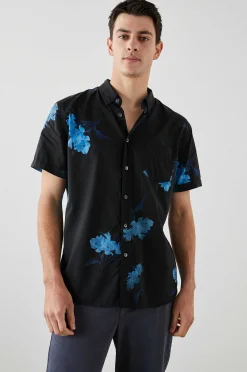 Heren Rails Monaco Overhemd - Surreal Bloem Onyx