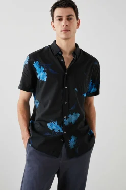 Heren Rails Monaco Overhemd - Surreal Bloem Onyx