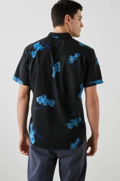 Heren Rails Monaco Overhemd - Surreal Bloem Onyx