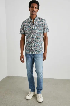 Heren Rails Monaco Shirt - Aquarel Bloemen Multi