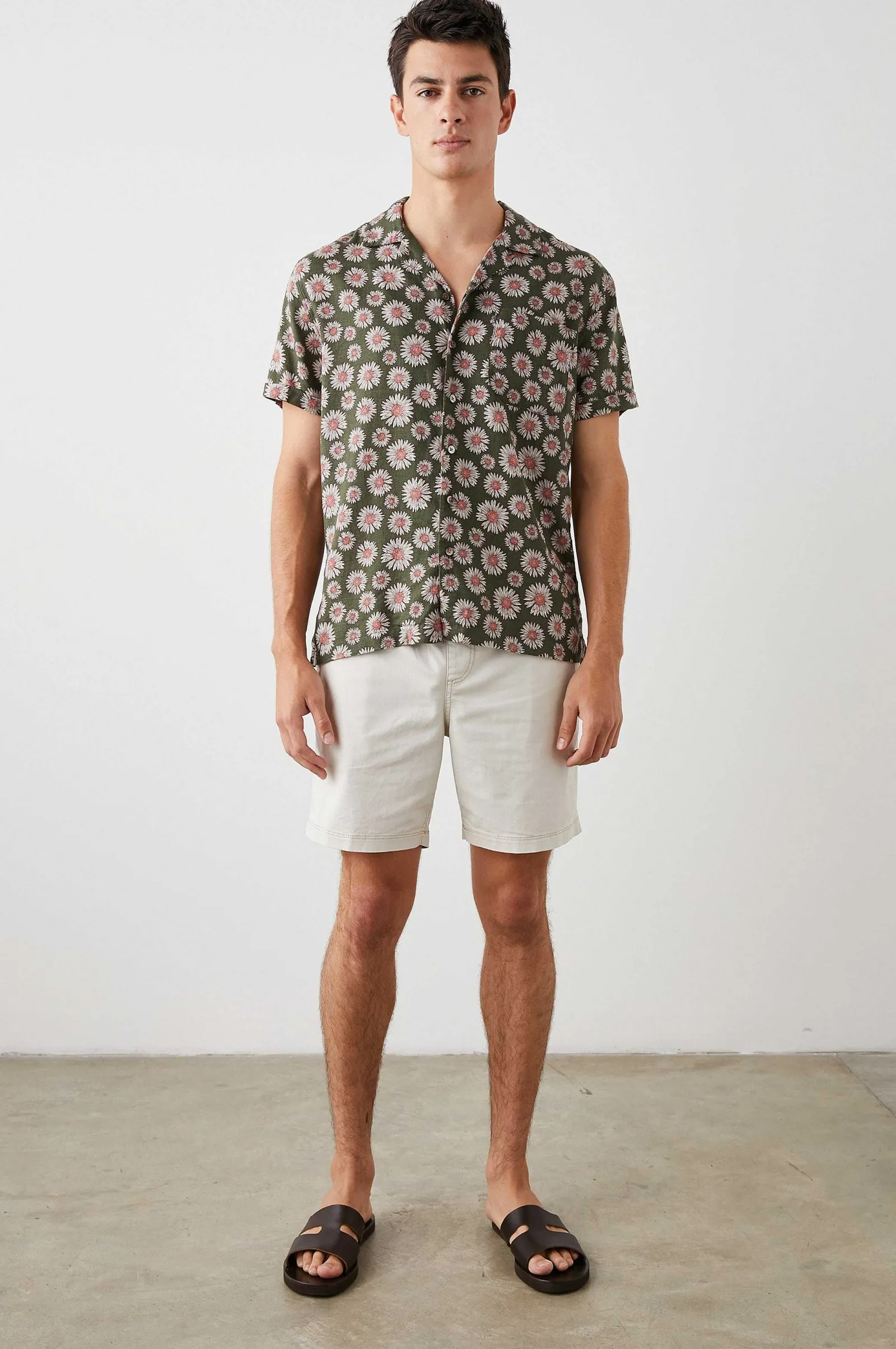 Heren Rails Moreno Shirt - Maya Print Olijf