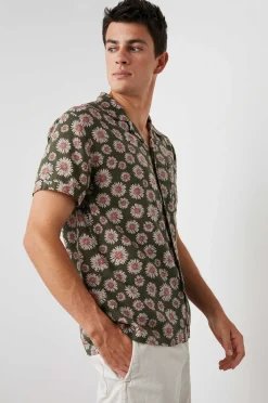 Heren Rails Moreno Shirt - Maya Print Olijf
