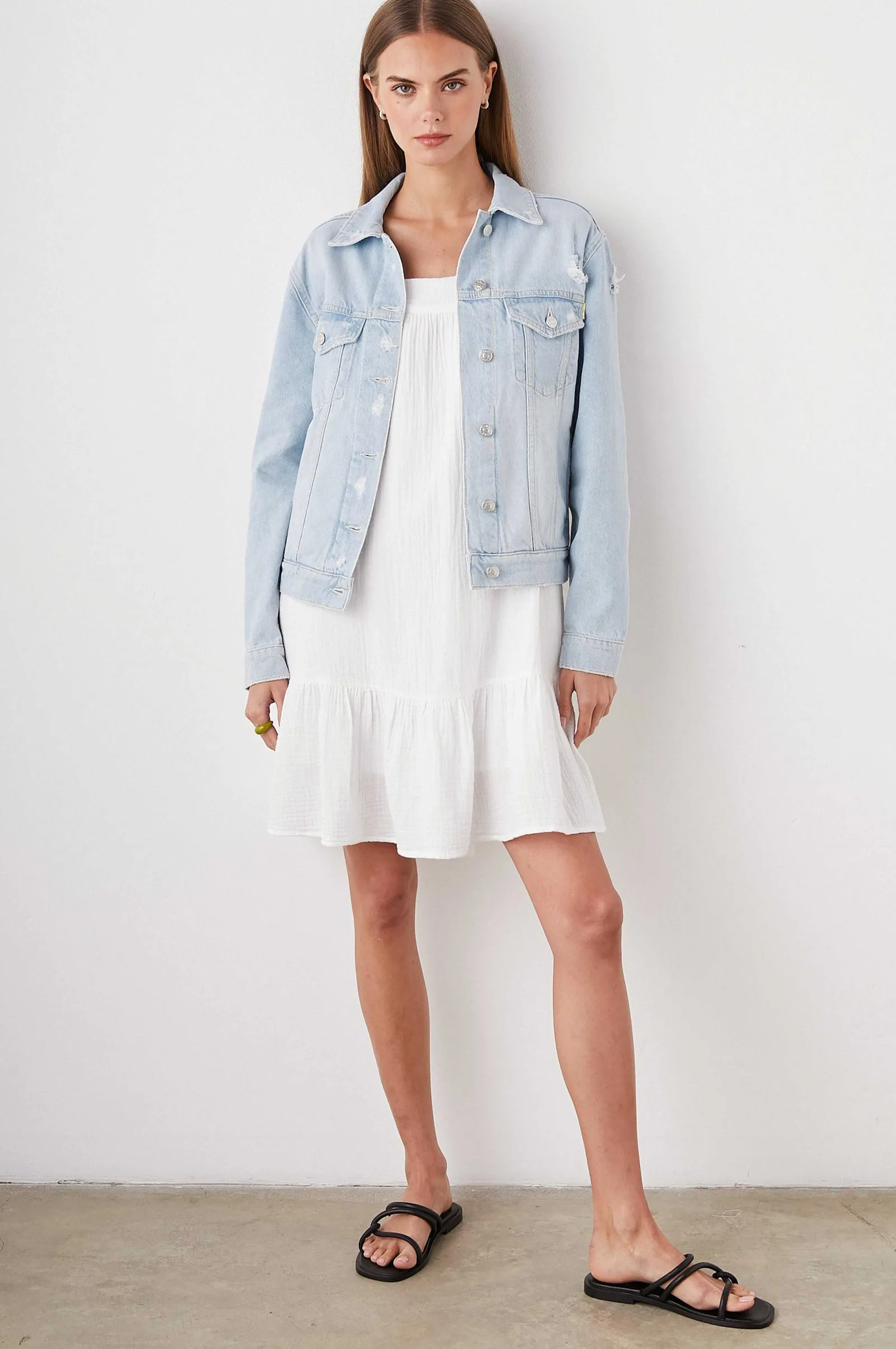 Vrouwen Rails Mulholland Jas - Vervaagd Blauw Distress