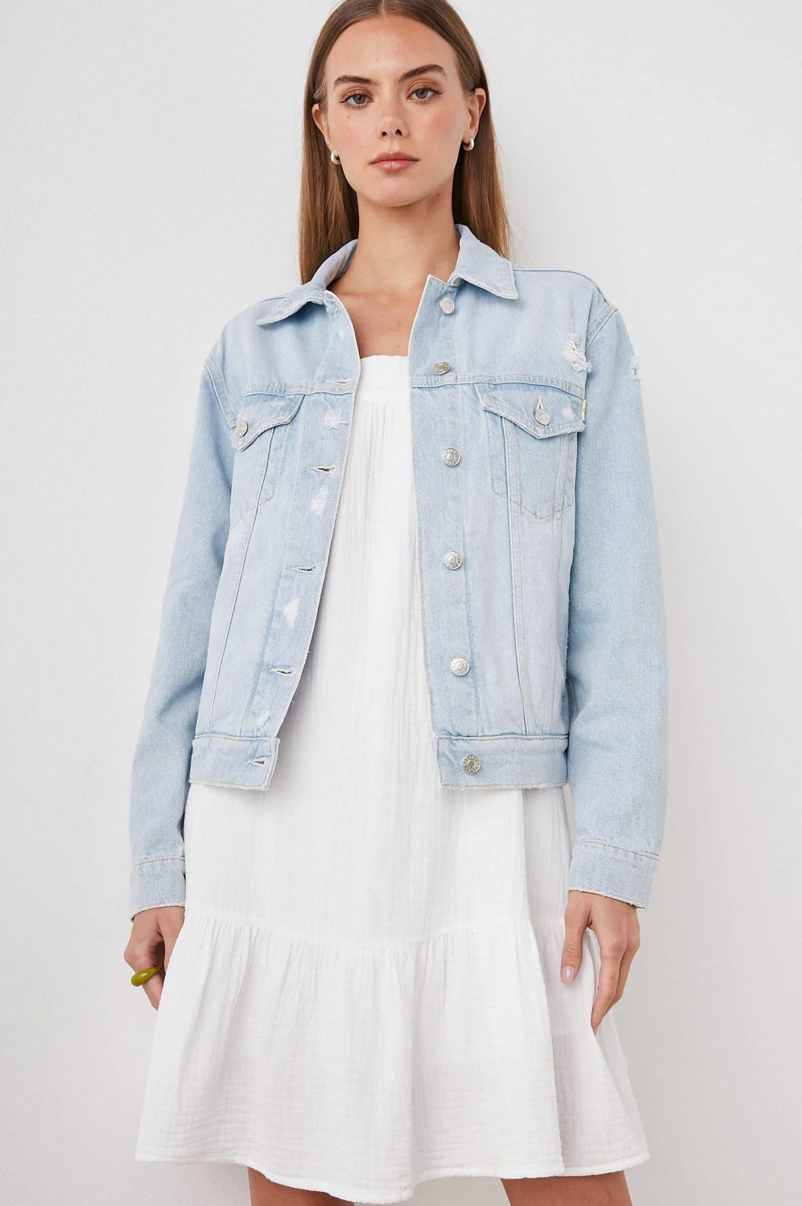 Vrouwen Rails Mulholland Jas - Vervaagd Blauw Distress