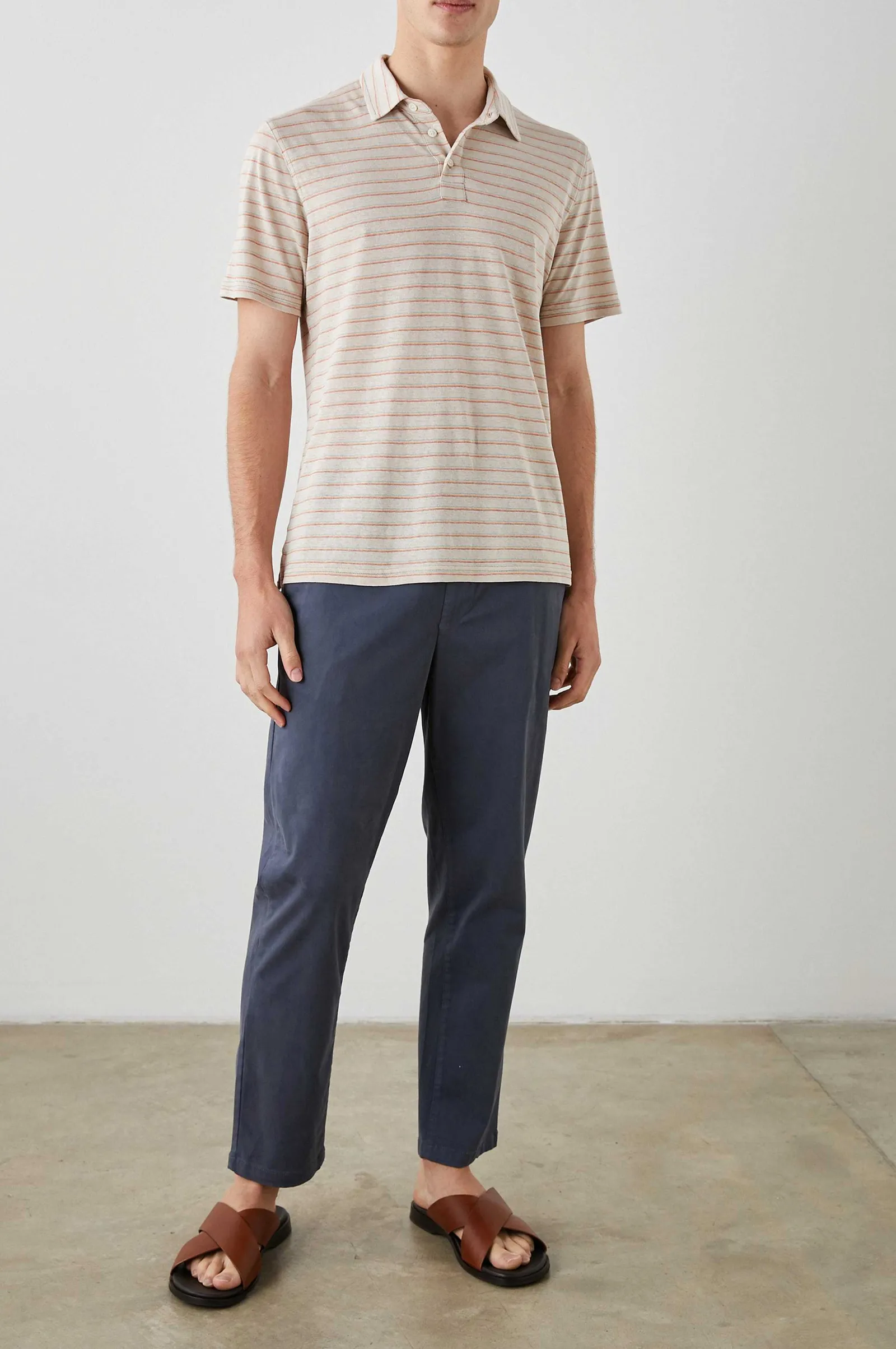 Heren Rails Napoli Poloshirt - Toulouse Zonsondergangstreep